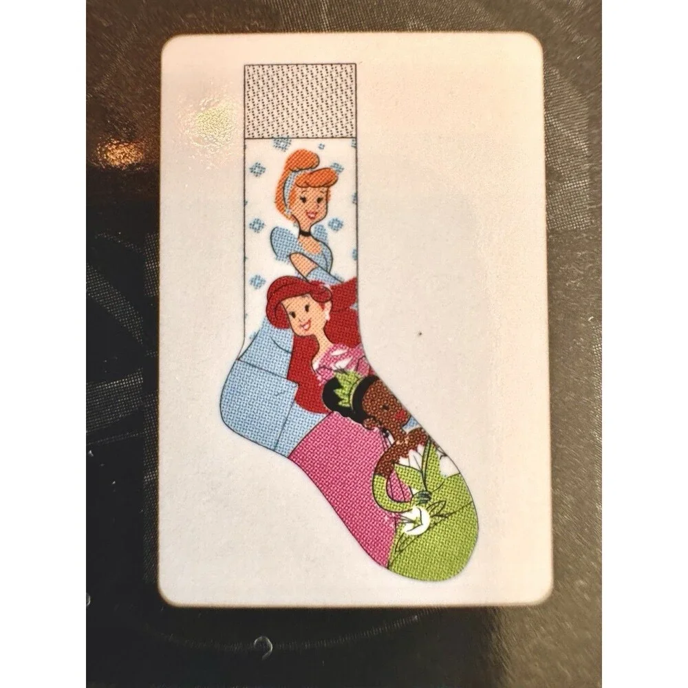 Disney Princess Cinderella Ariel Tiana Crew Socks‎ Size 9-13